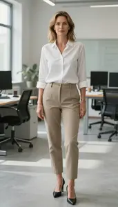 Female Civil Drafter Professional Stock Image