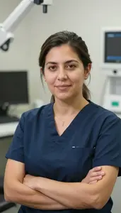 Female Crown And Bridge Technician Stock Photo