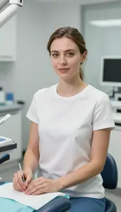 Female Dental Mold Maker Stock Photo