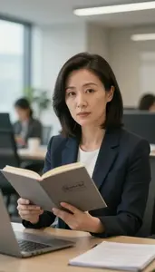Female Dramatic Reader Portrait Stock Photo