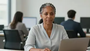 Female Economic Research Analyst Professional Stock Image