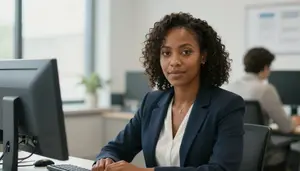 Female Geographic Information Systems Professor Professional Stock Image