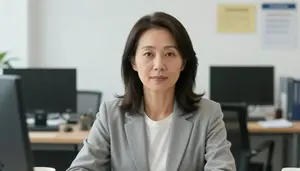 Female Image Archivist Stock Photo