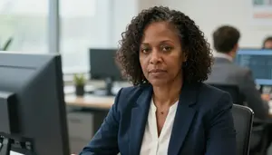 Female Institutional Commodity Analyst Professional Stock Photo