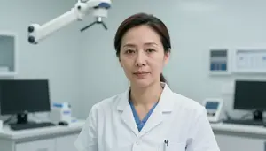 Female Maxillofacial Surgeon Portrait Stock Photo