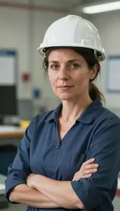 Female Mine Surveyor Stock Photo