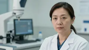 Female Nuclear Medicine Technologists Portrait Stock Photo