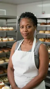Female Pastry Baker Portrait Stock Photo