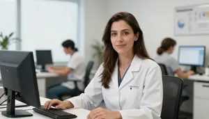 Female Pediatric Audiologist Professional Stock Image