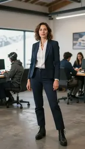 Female Ski Resort Manager Stock Photo