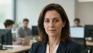 Female Social Organization Professor Portrait Stock Photo