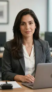 Female Society Reporter Portrait Stock Photo