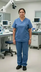 Female Surgical Scrub Technologist Professional Stock Image