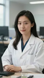 Female Theoretical Astronomer Portrait Stock Photo