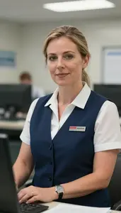 Female Yard Conductor Portrait Stock Photo