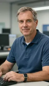 Male Aerospace Products Sales Engineer Stock Photo