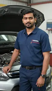 Male Auto Damage Appraiser Stock Photo