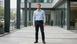 Male Banker Mason Portrait Stock Photo