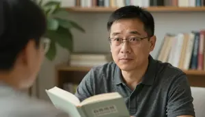 Male Book Reviewer Stock Photo