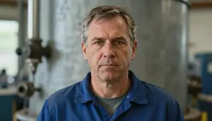 Male Boring Mill Operator For Metal Stock Photo