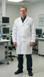 Male Certified Nuclear Medicine Technologist Portrait Stock Photo