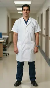 Male Clinical Neuromuscular Pathologist Professional Stock Image