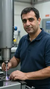 Male Computer Numerically Controlled Cnc Shot Peening Operator Portrait Stock Photo