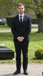 Male Funeral Service Manager Stock Photo