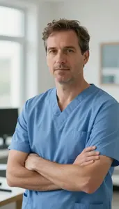 Male Geriatric Personal Care Aide Stock Photo
