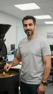 Male Grain Roaster Professional Stock Photo