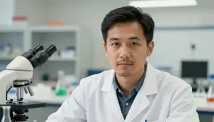 Male Inorganic Chemist Portrait Stock Photo