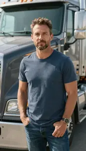 Male Log Hauler Portrait Stock Photo