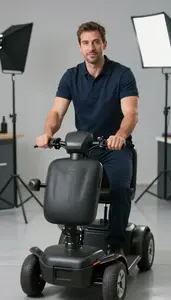 Male Mobility Scooter Repairer Professional Stock Image