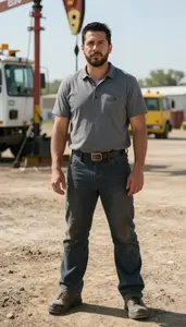 Male Oil Driller Portrait Stock Photo
