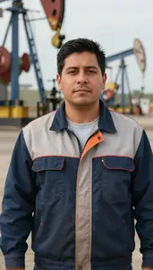 Male Oil And Gas Floorhand Professional Stock Photo
