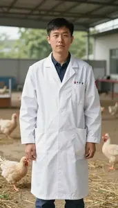 Male Poultry Pathologist Stock Photo