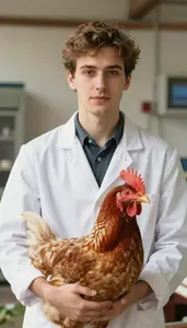 Male Poultry Scientist Stock Photo
