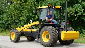 Male Road Grader Portrait Stock Photo