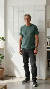 Male Tile Designer Stock Photo