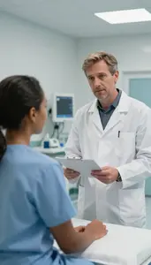 Man Healthcare Professional Explaining Diagnosis