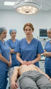 Surgical Specialist Providing Care Healthcare Stock Photo