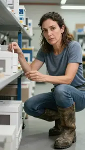 Agricultural Engineer Testing Product Professional Stock Photo