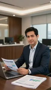 Asset Allocation Specialist Analyzing Trading Patterns Investment Stock Photo