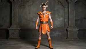 Colorful Intricate Goatman Costume