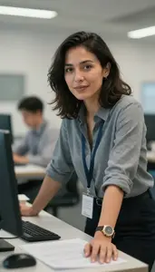 Female Aircraft Designer Professional Stock Photo