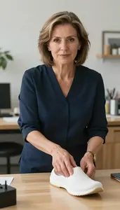 Female Arch Support Maker Portrait Stock Photo