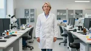 Female Biochemist Professional Stock Image