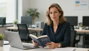 Female Book Editor Stock Photo