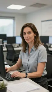 Female Broadcast Maintenance Engineer Stock Photo