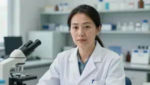 Female Clinical Microbiologist Professional Stock Photo